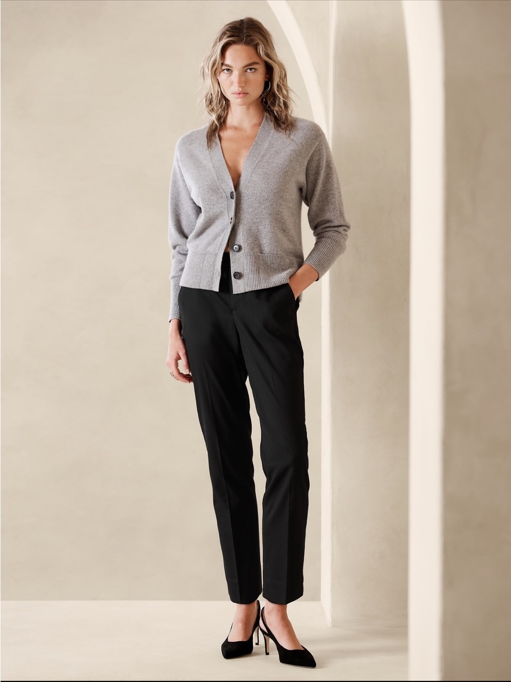NWT Banana Republic Ryan Curvy Fit Black Straight Leg Pants Size 12
